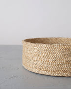 Round Tabletop Basket Trio, jute - natural