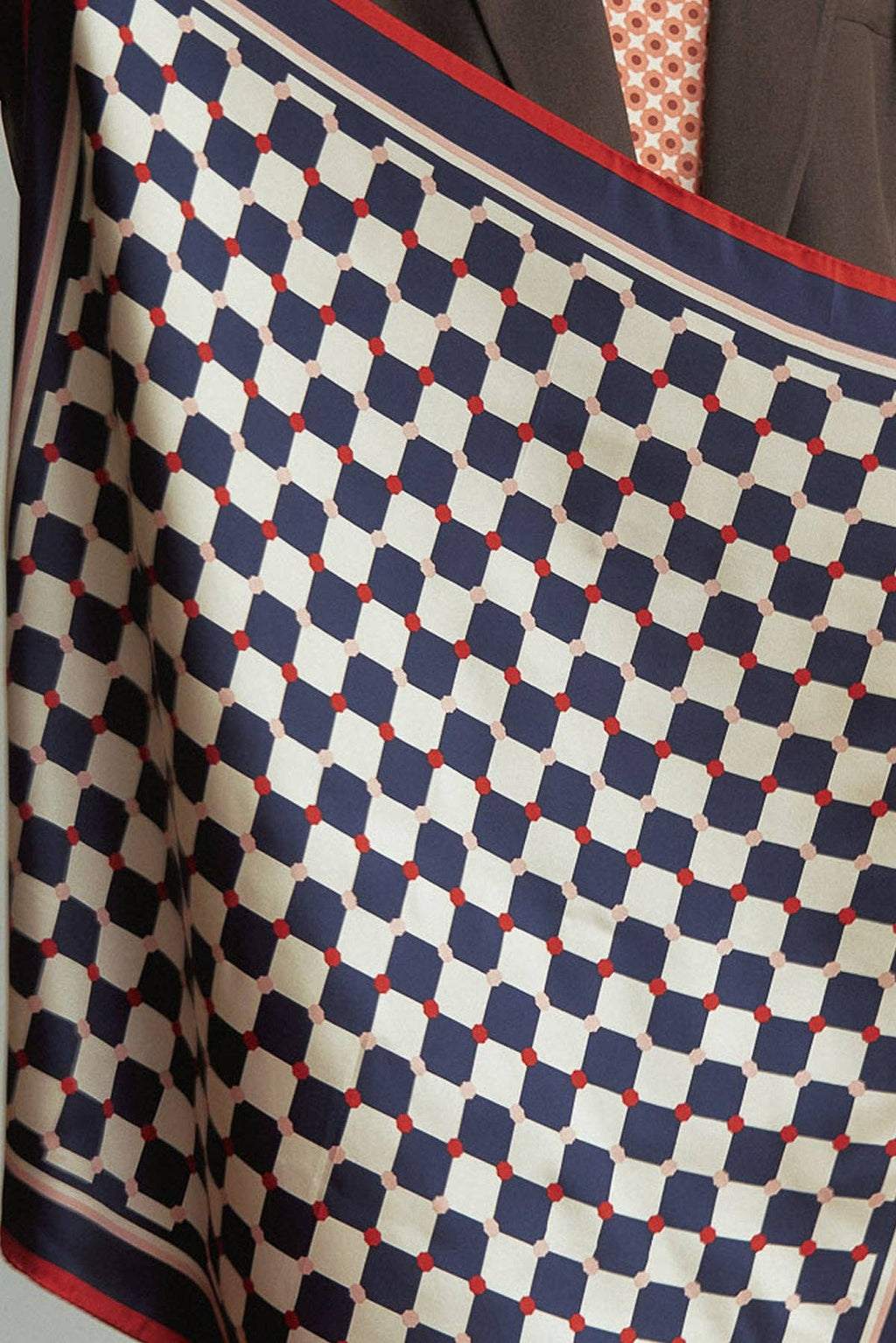 "Checkerboard" Silk Bandana