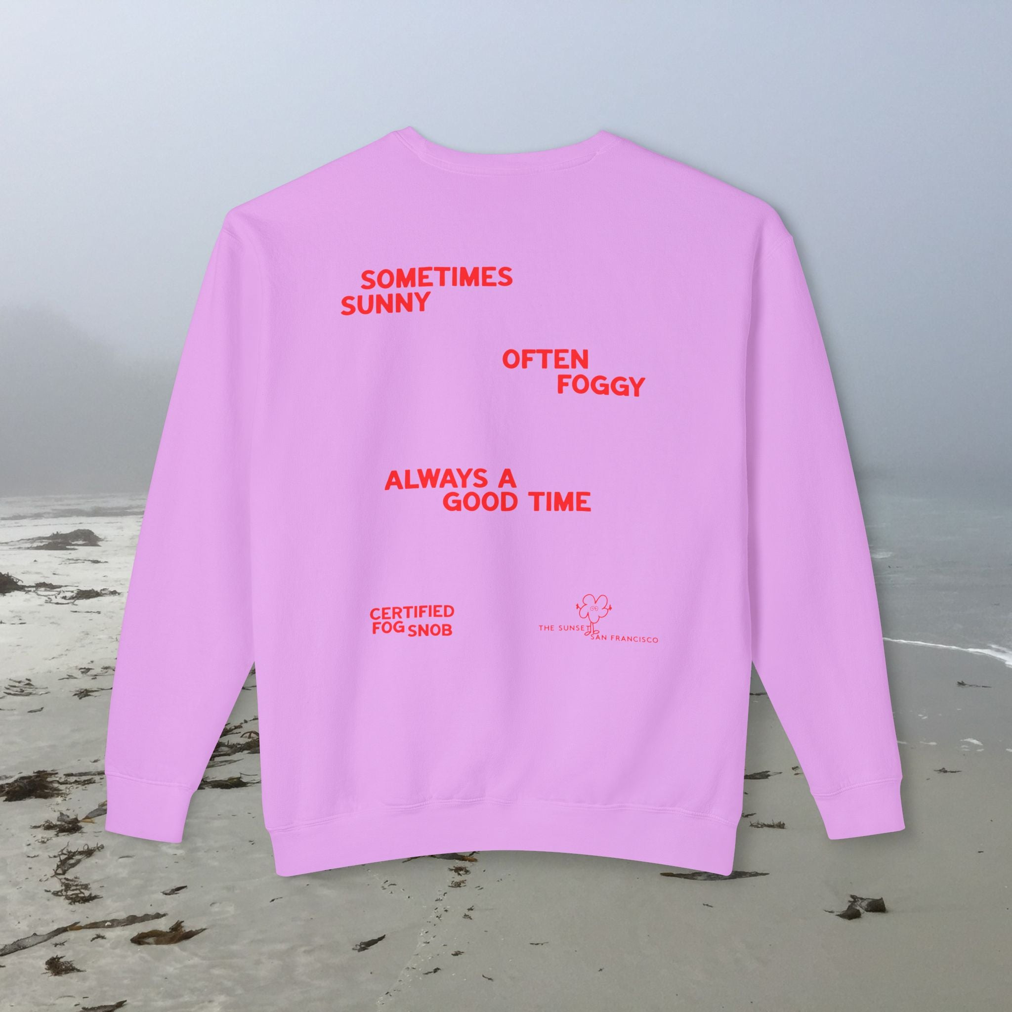 The Sunset | Unisex Adult Crewneck Sweatshirt | Always Foggy, Sometimes Sunny