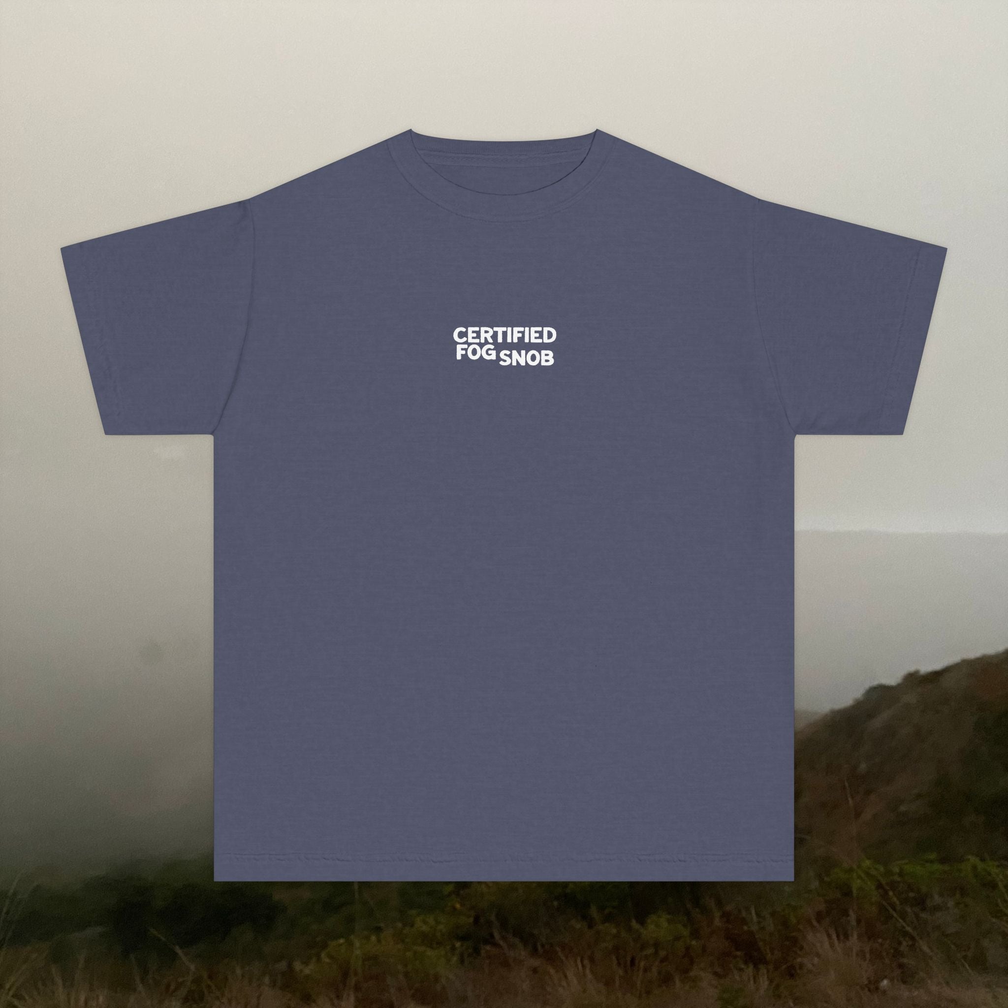 Certified Fog Snob Guy | Youth Tee | Sometimes Sunny, Often Foggy