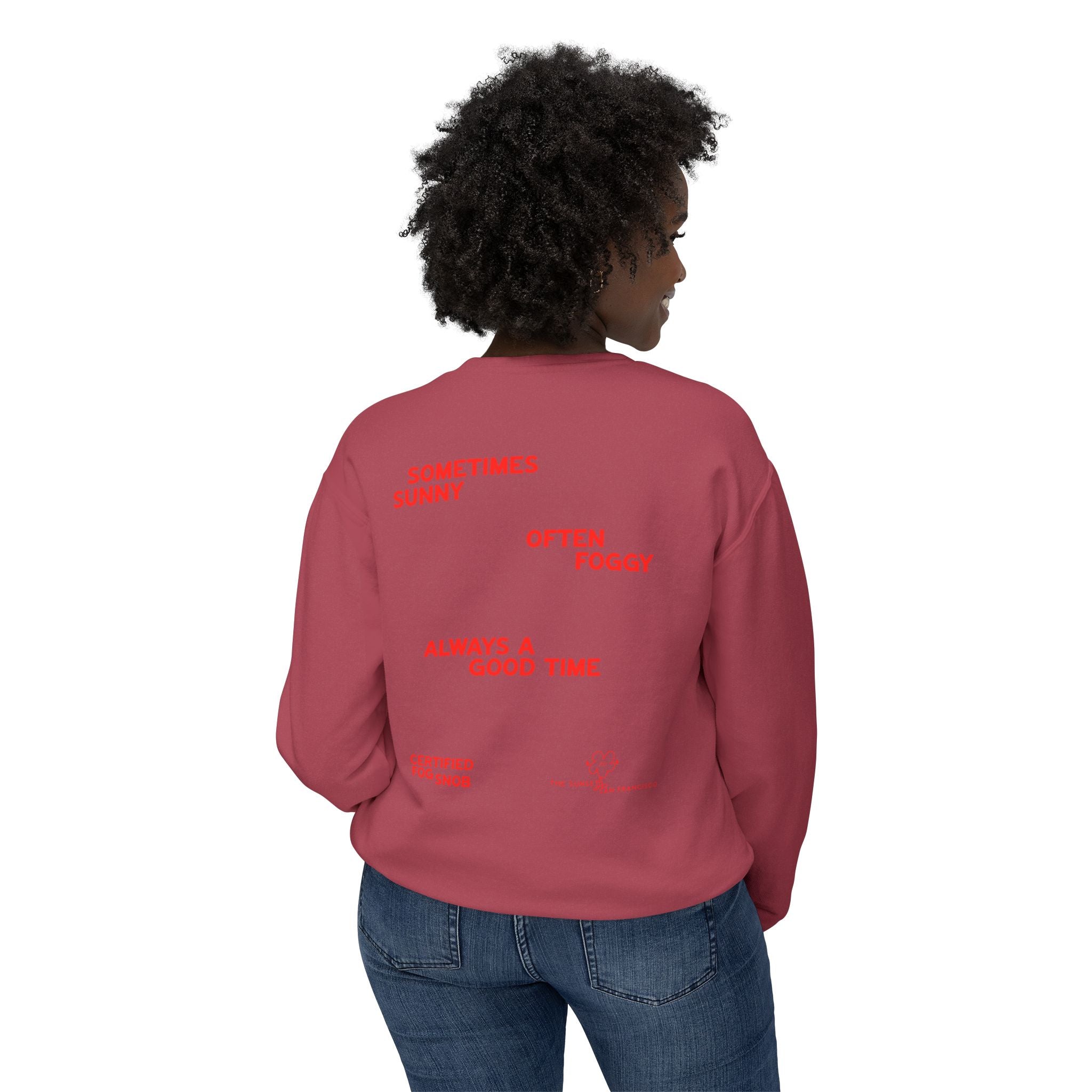 The Sunset | Unisex Adult Crewneck Sweatshirt | Always Foggy, Sometimes Sunny