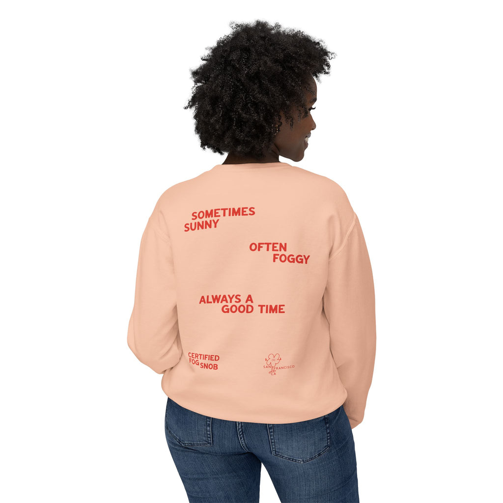 The Sunset | Unisex Adult Cotton Crewneck Sweatshirt | Always Foggy, Sometimes Sunny