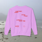 The Sunset | Unisex Adult Cotton Crewneck Sweatshirt | Always Foggy, Sometimes Sunny