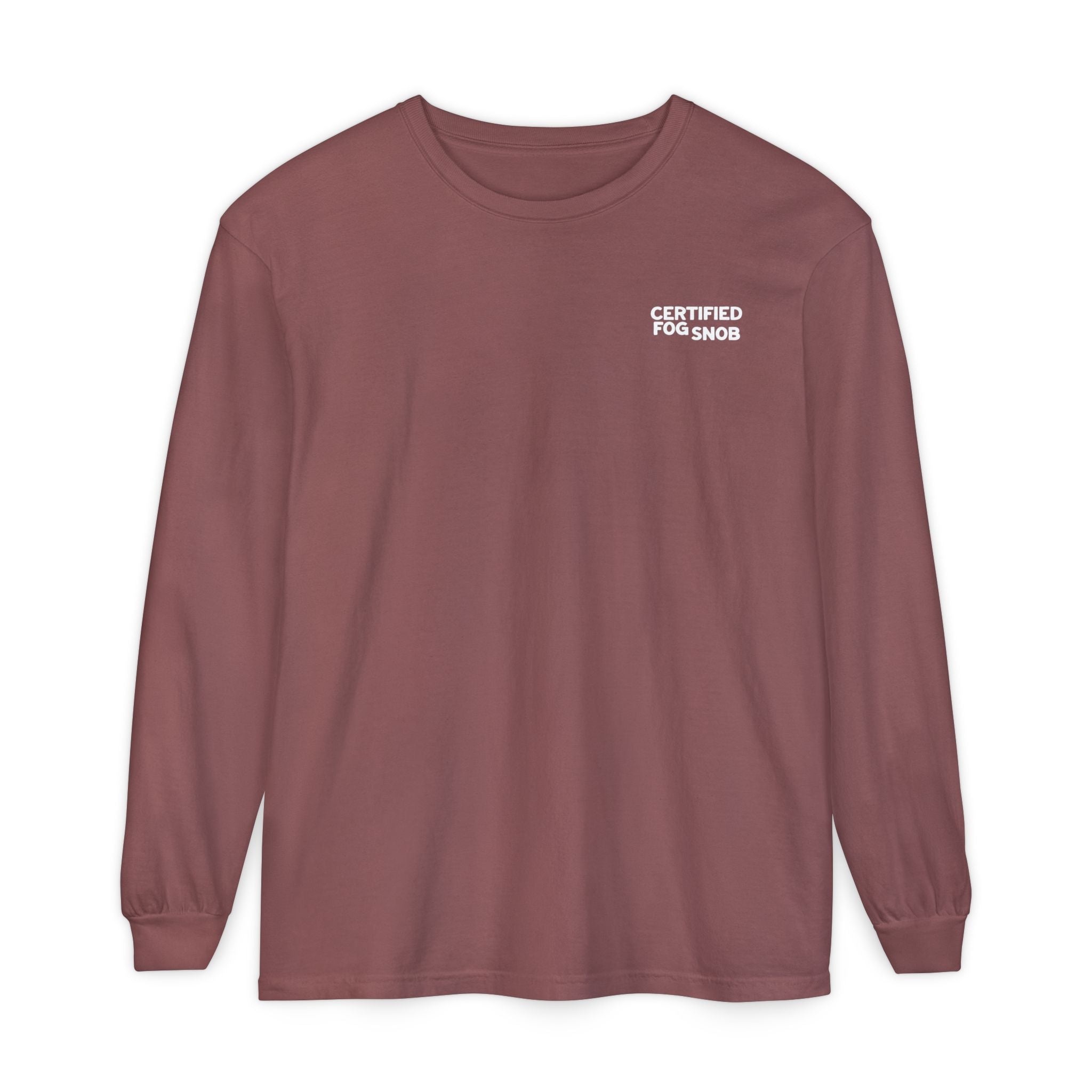 Certified Fog Snob | Unisex Adult Long Sleeve Tee | Often Foggy, Sometimes Sunny