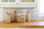 Square Tabletop Basket - natural jute