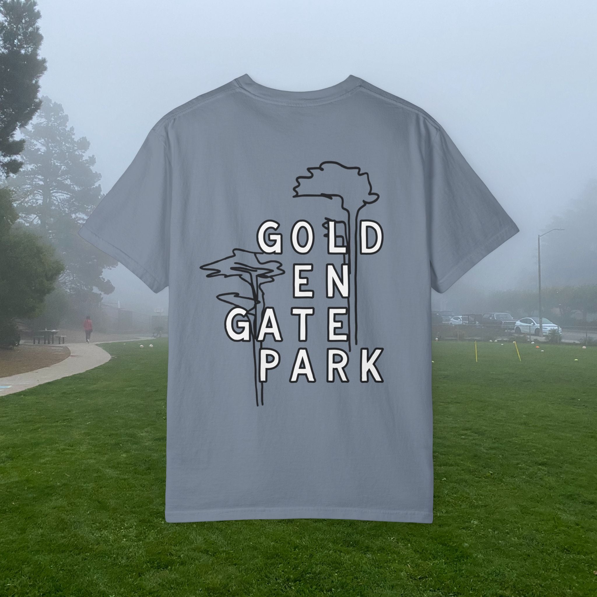 Golden Gate Park | Adult Unisex T-Shirt | Gold-en Gate Park Cypress Trees
