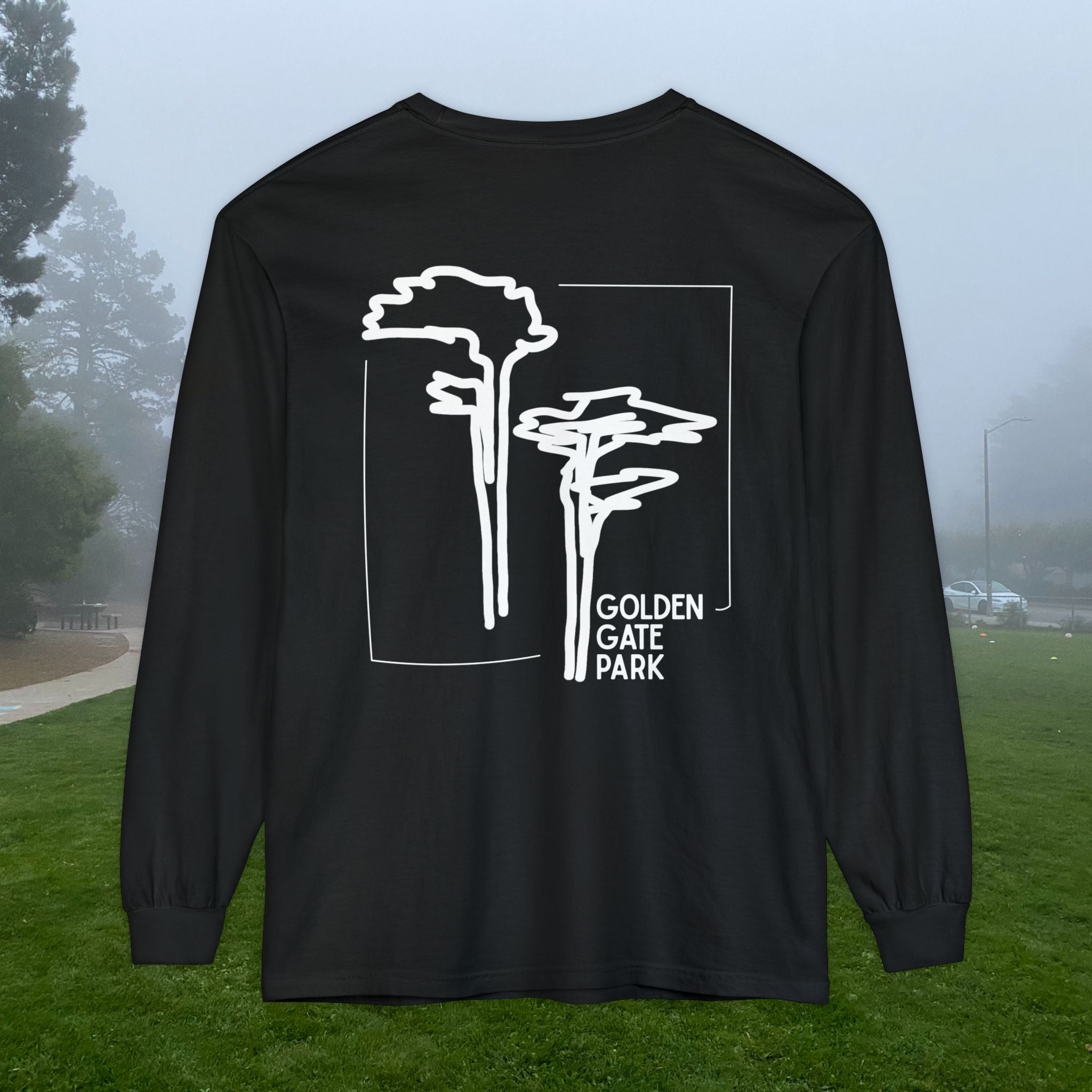 Golden Gate Park | Unisex Adult Long Sleeve T-Shirt | Cypress Trees