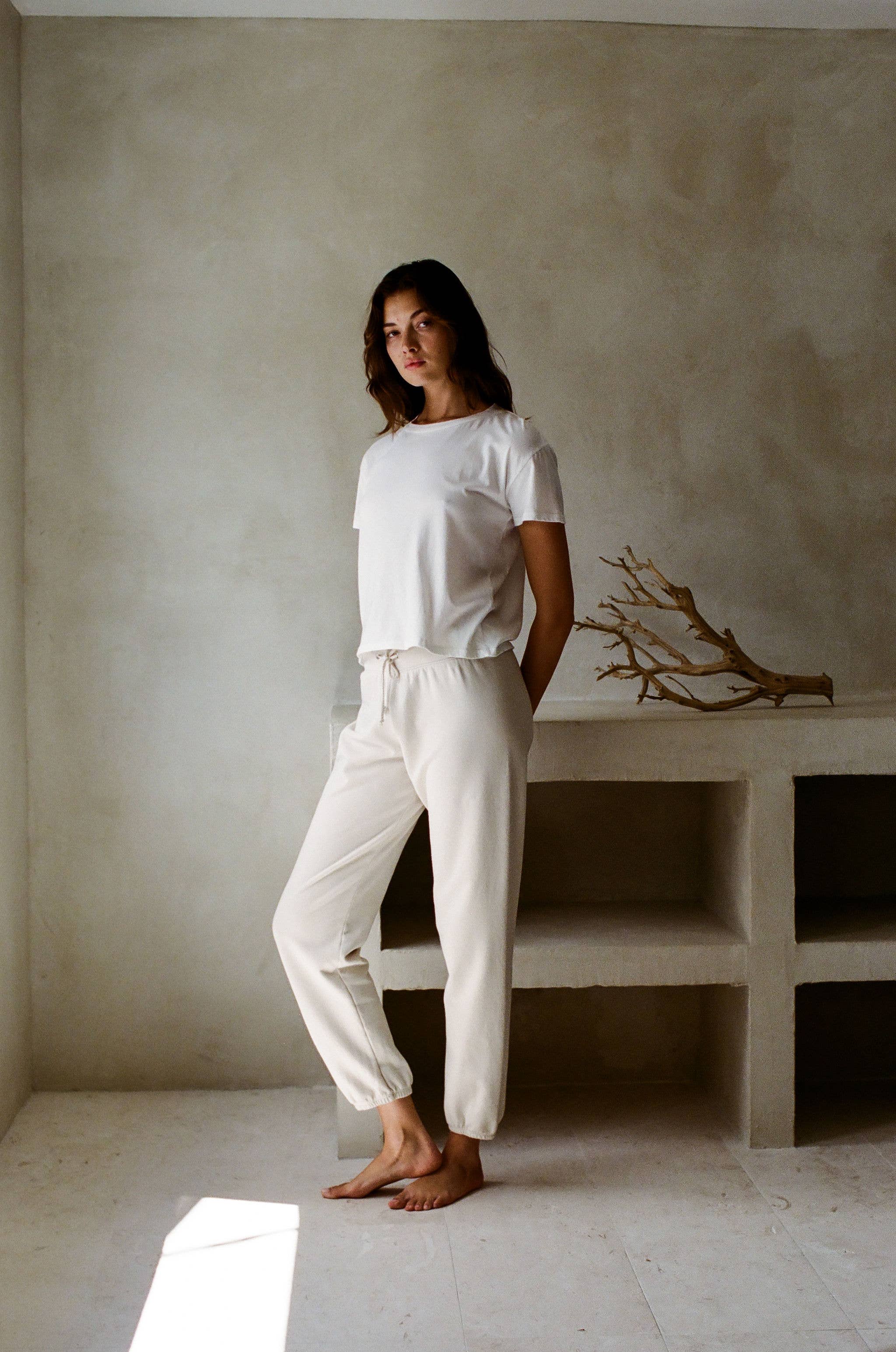 Organic Cotton Garment Dyed Crew Neck Top