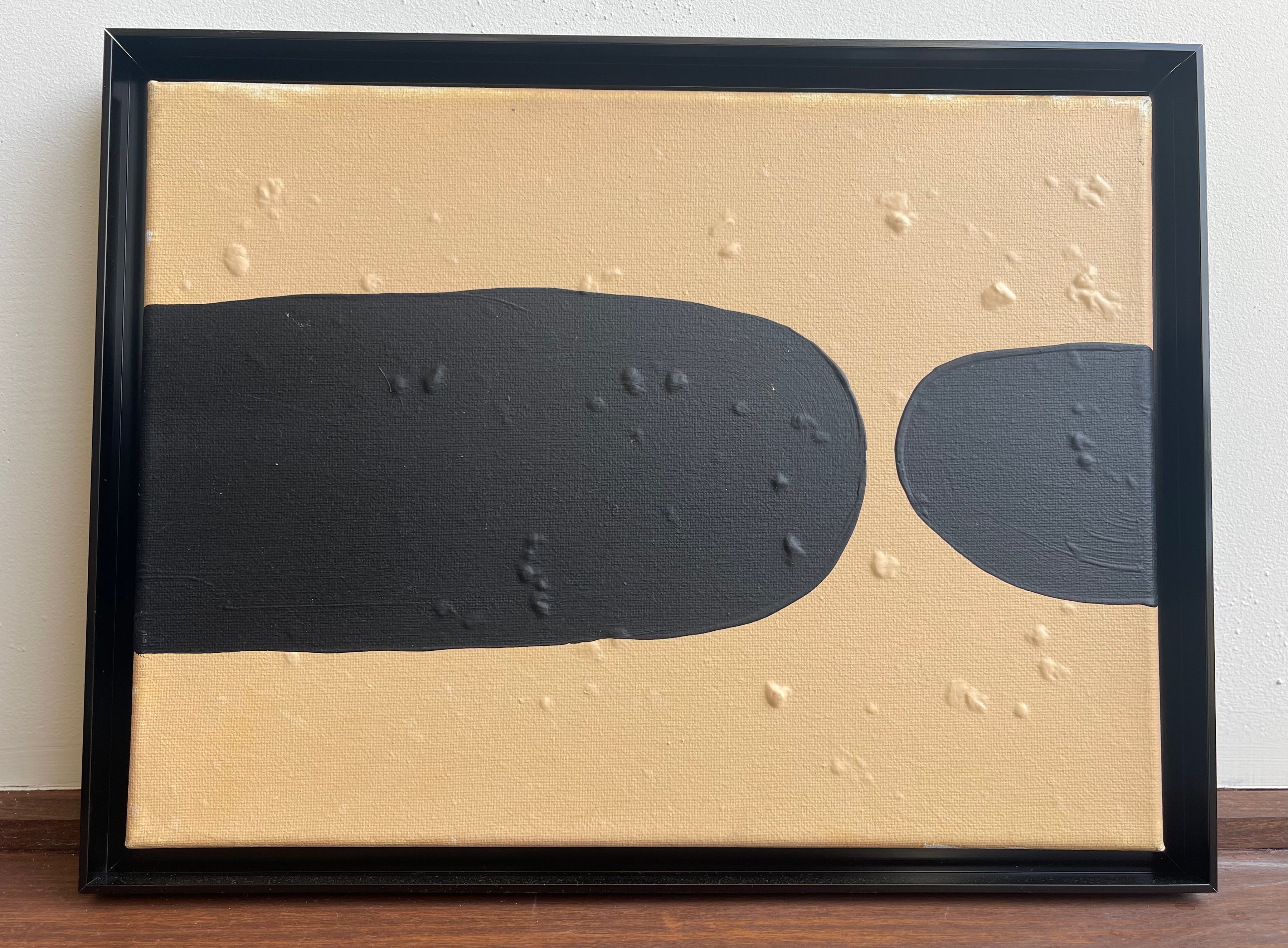 Artwork on Canvas Framed "dash dot" - 9"x12