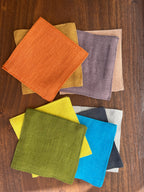Linen Drink Coasters - Pack of 4