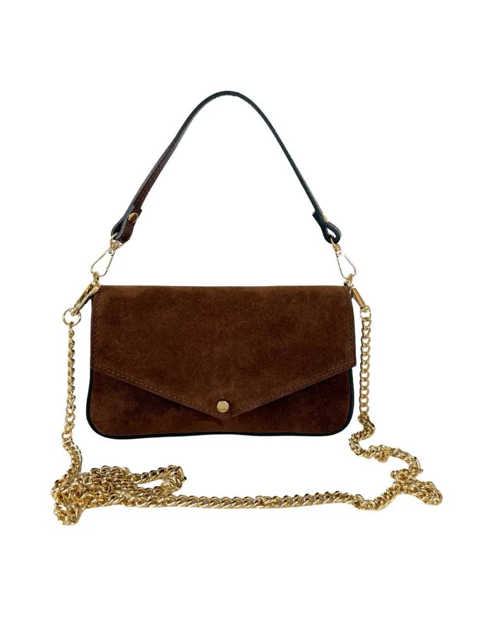 Trenta Bag in Chocolate Brown Suede