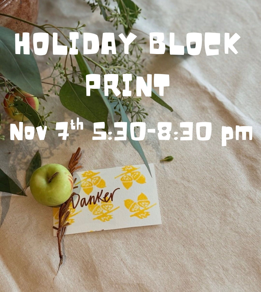 Holiday Themed Block Print Class - 7 NOV 2025