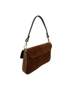 Trenta Bag in Chocolate Brown Suede