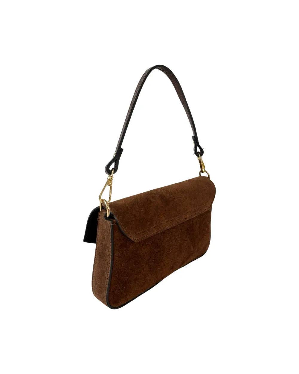 Trenta Bag in Chocolate Brown Suede