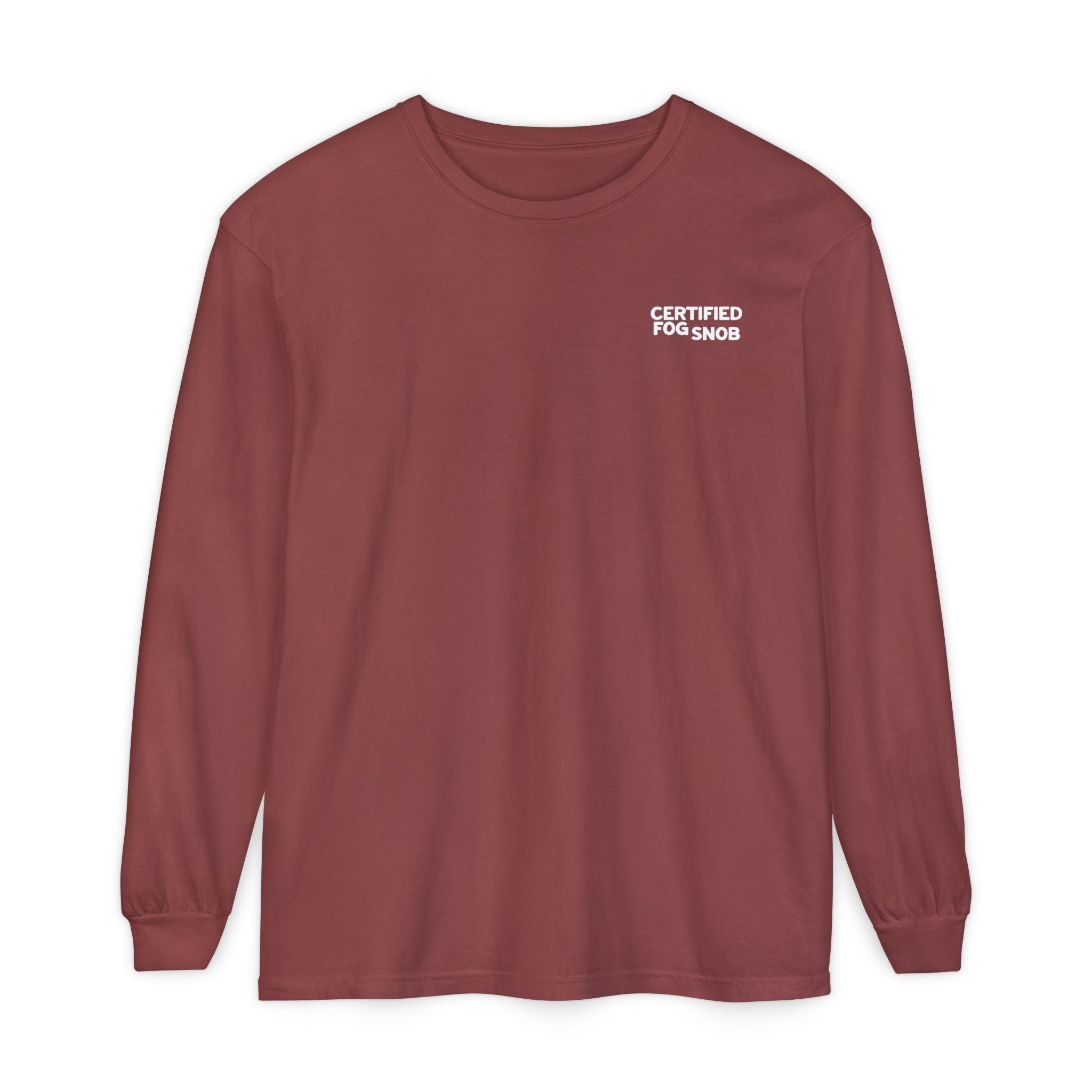Certified Fog Snob | Unisex Adult Long Sleeve Tee | Often Foggy, Sometimes Sunny