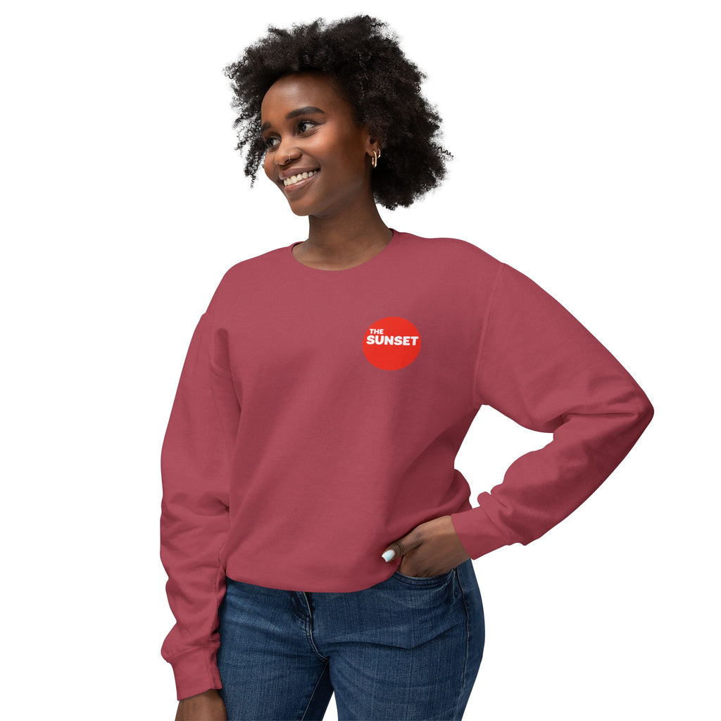 The Sunset | Unisex Adult Cotton Crewneck Sweatshirt | Always Foggy, Sometimes Sunny