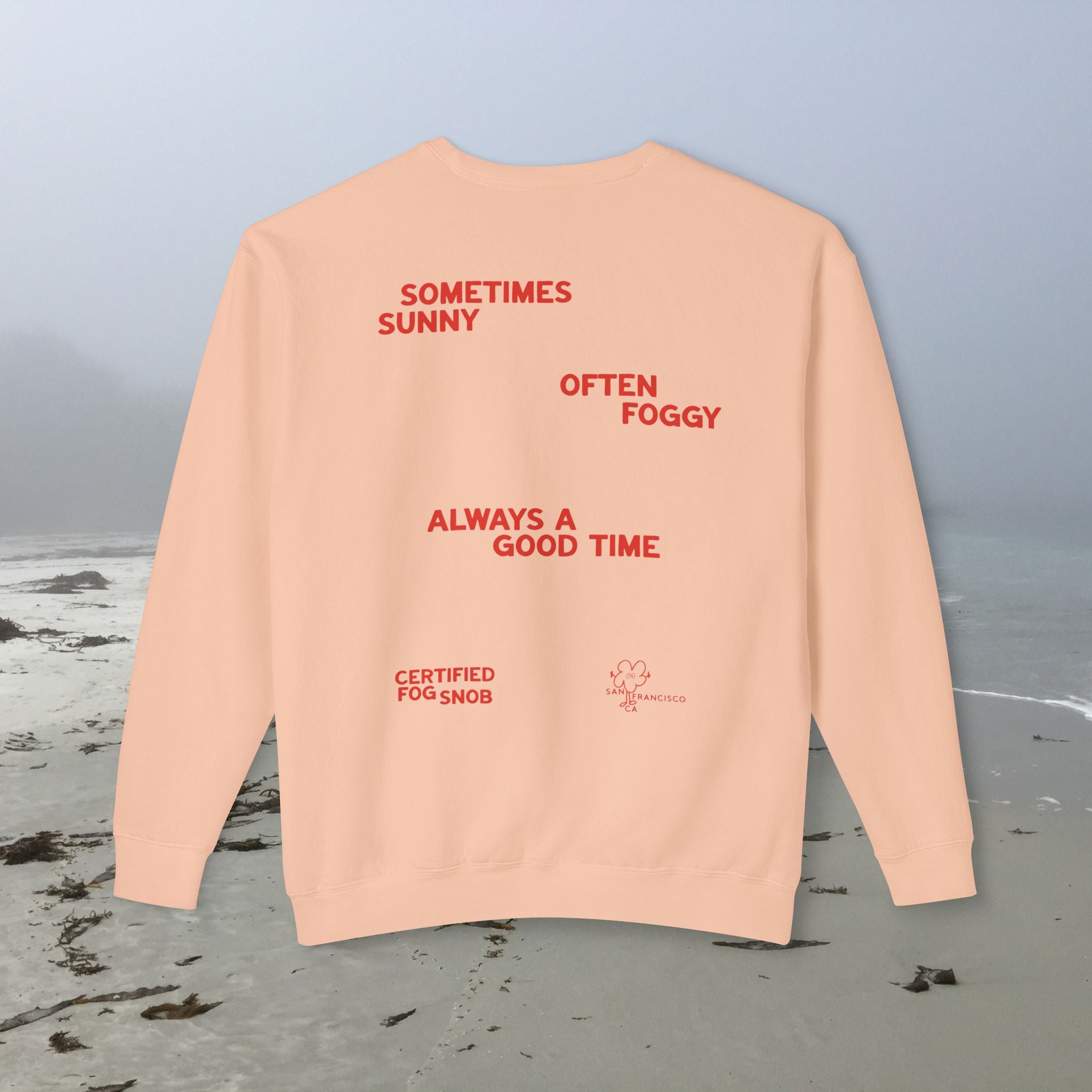 The Sunset | Unisex Adult Cotton Crewneck Sweatshirt | Always Foggy, Sometimes Sunny