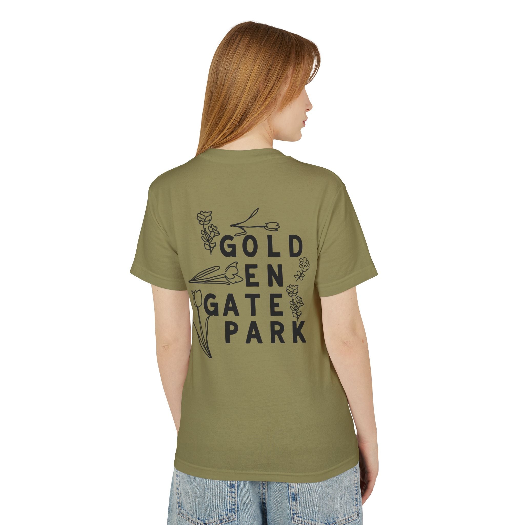 Golden Gate Park Sketch | Unisex T-Shirt | Gold-en Gate Park Flowers