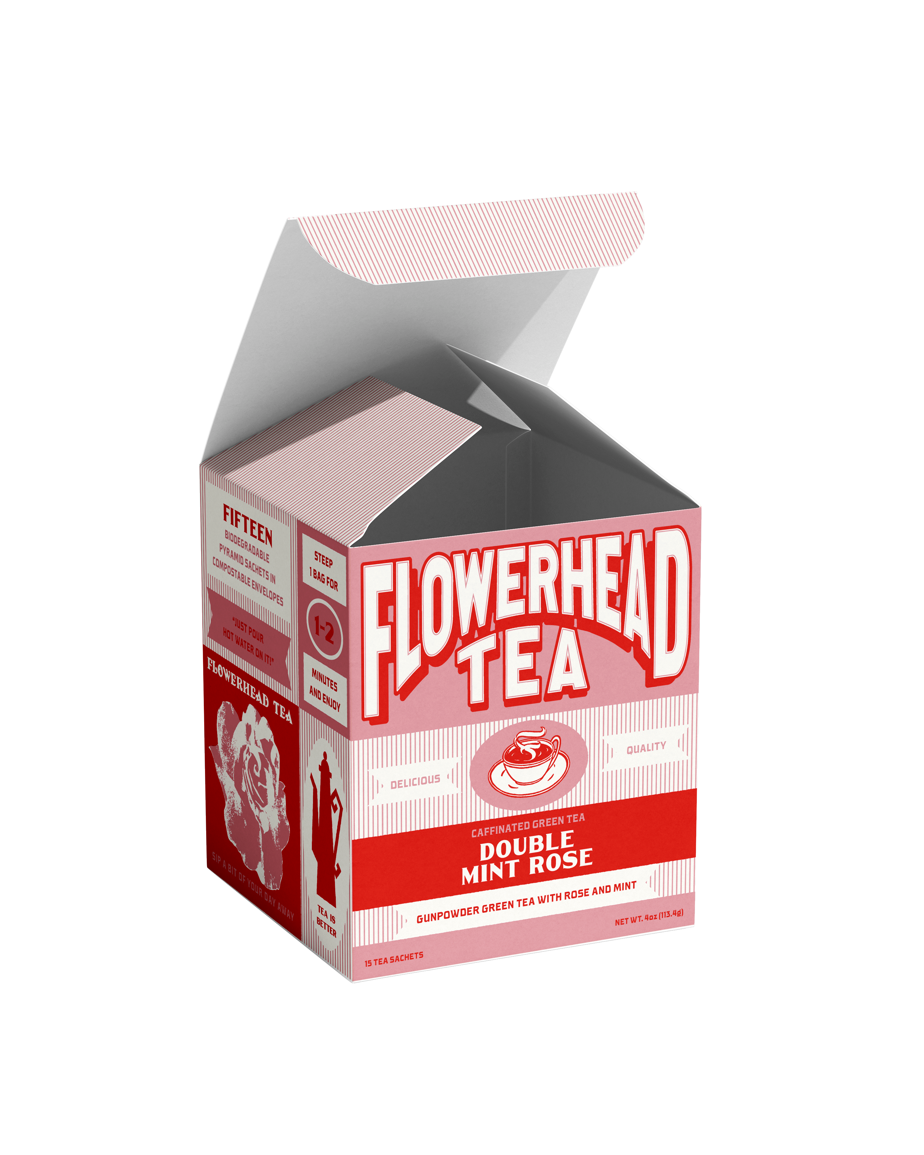 Double Mint Rose Tea Bags