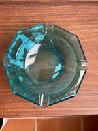 Vintage Light Blue Hazel-Atlas Glass Ashtray / Catchall