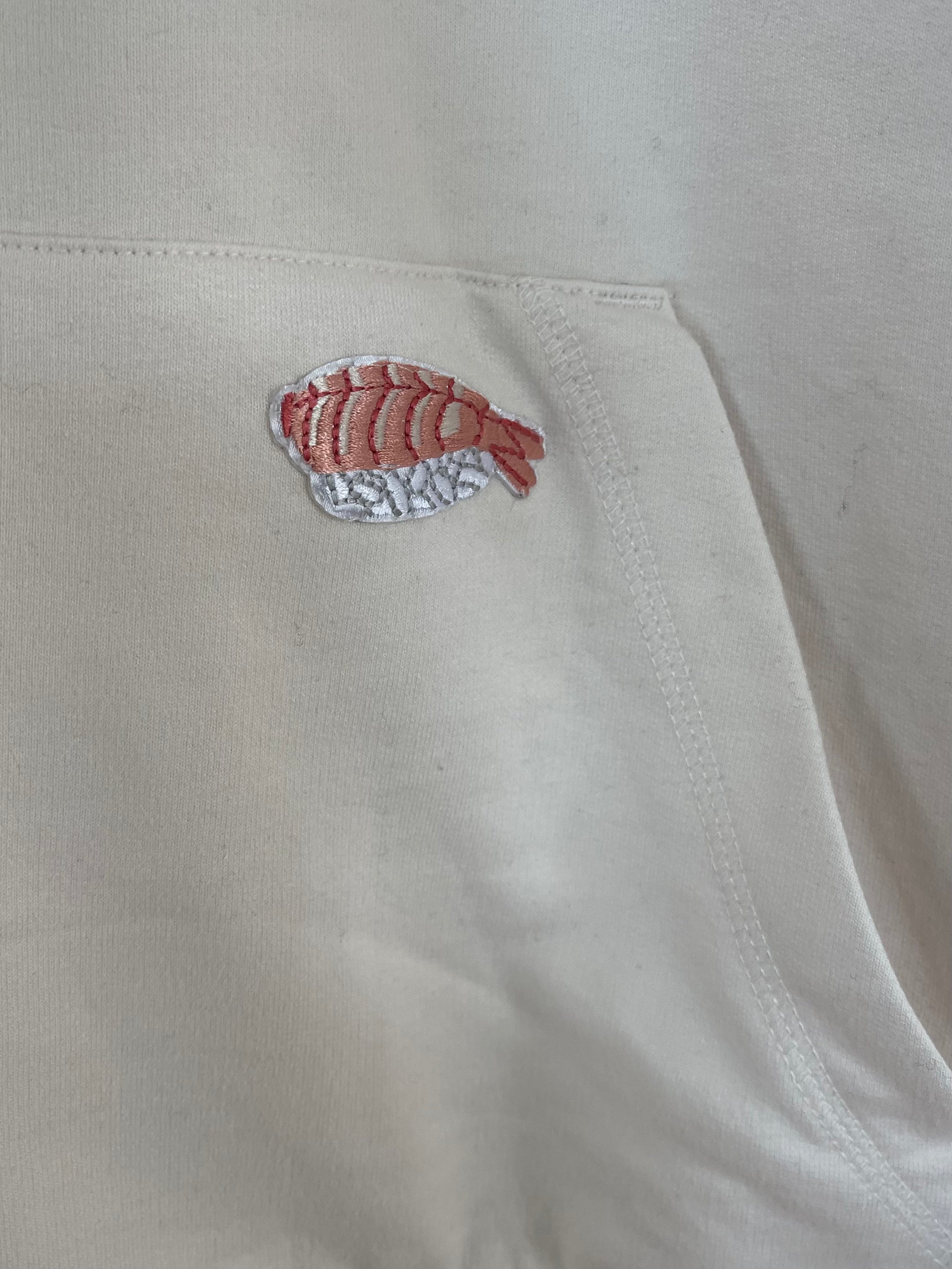 Adult Patch Hooded Sweatshirt - Cream