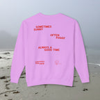 The Sunset | Unisex Adult Cotton Crewneck Sweatshirt | Always Foggy, Sometimes Sunny