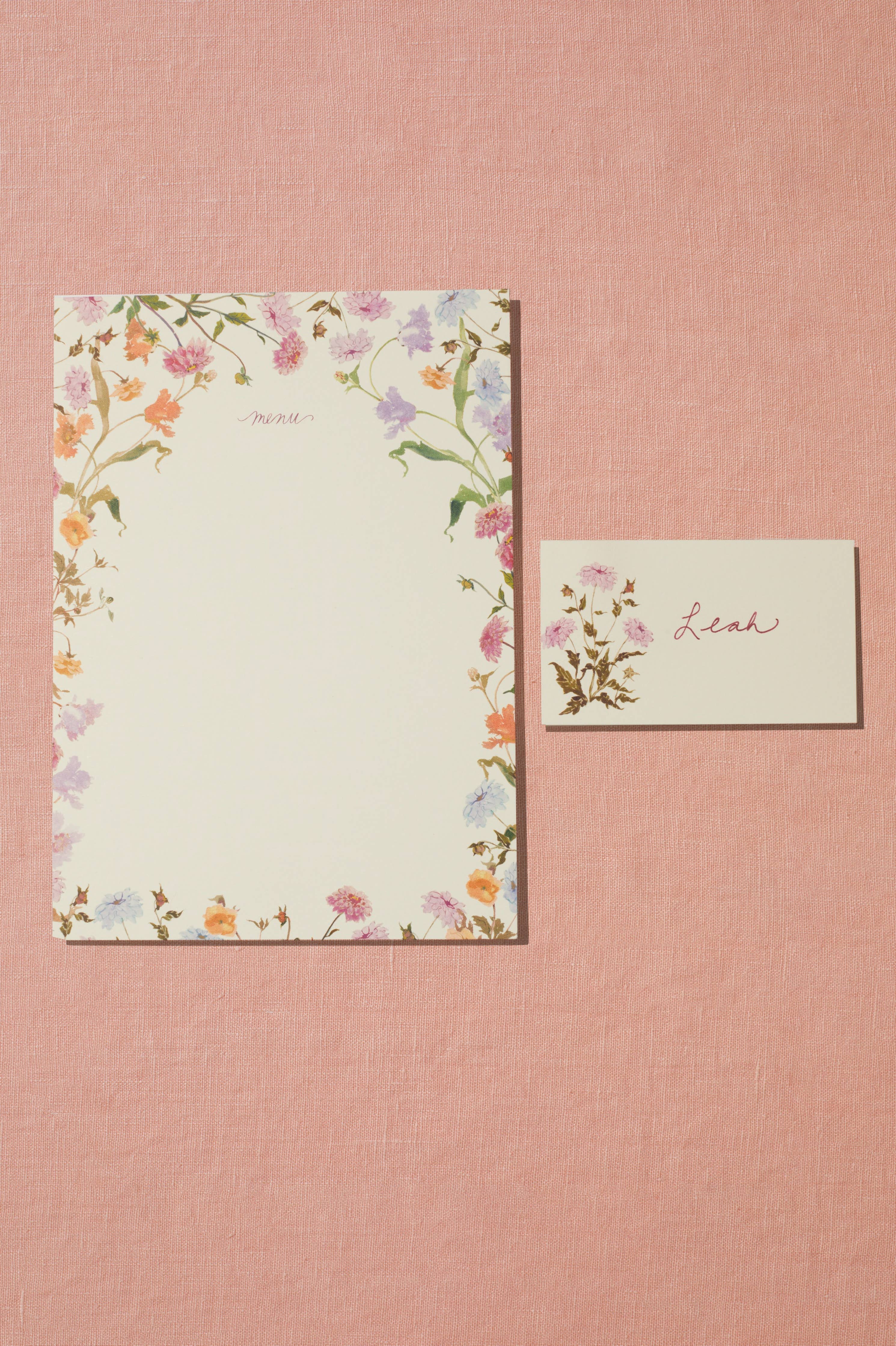 Menu & Placecard Set of 6