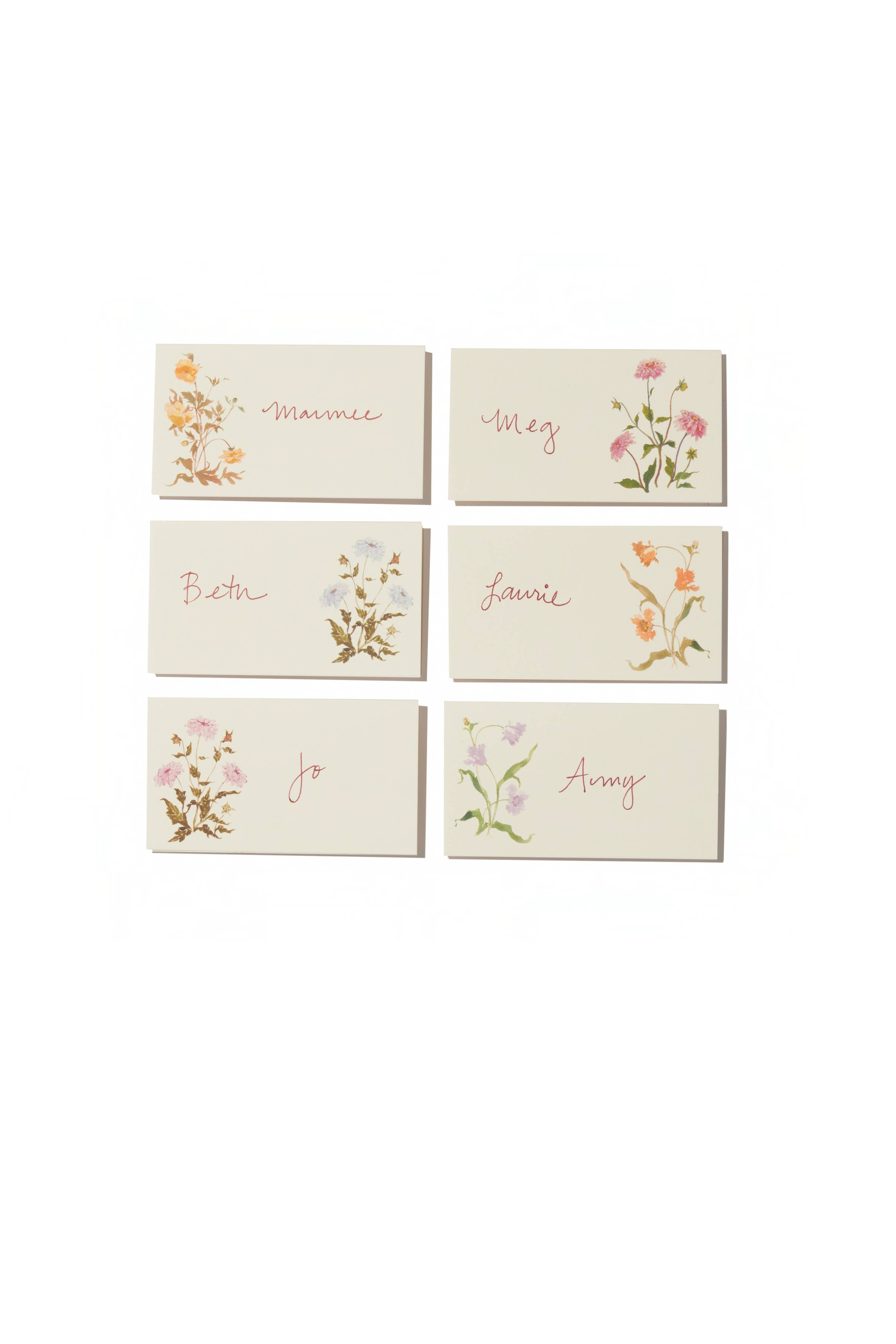 Menu & Placecard Set of 6
