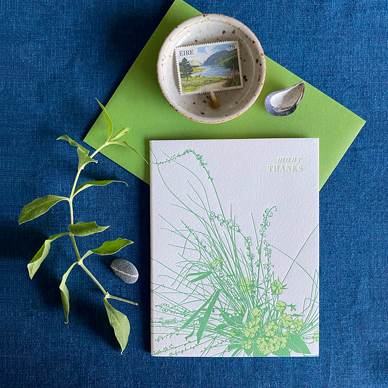 Grass Bouquet Thanks Card