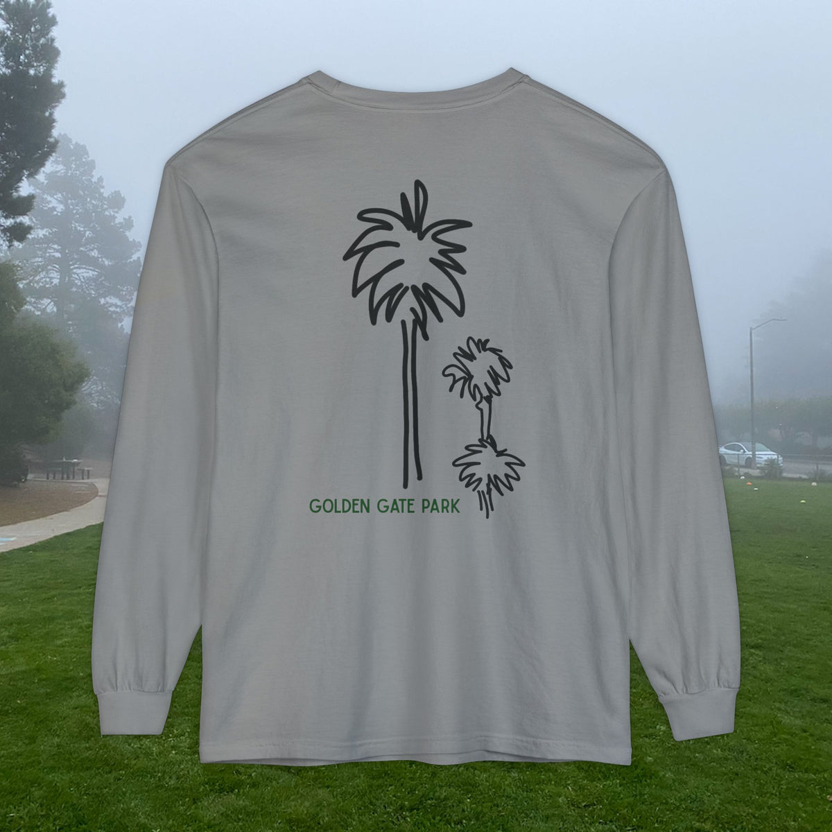 Golden Gate Park | Unisex Adult Long Sleeve T-Shirt | Palm Trees