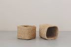 Square Tabletop Basket - natural jute