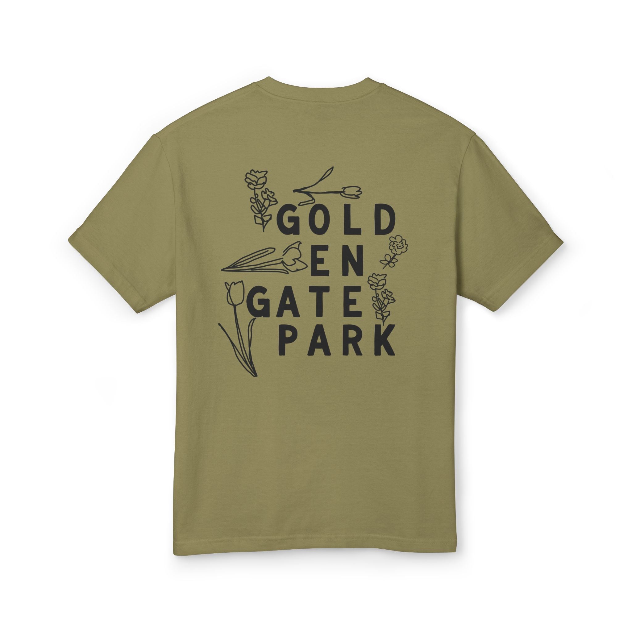 Golden Gate Park Sketch | Unisex T-Shirt | Gold-en Gate Park Flowers