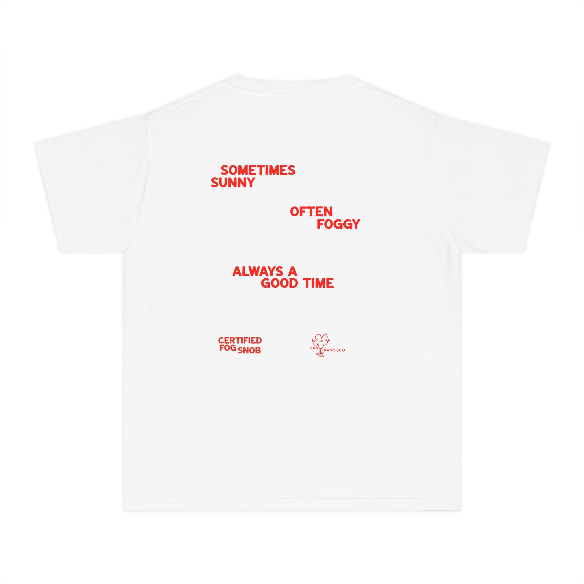 Certified Fog Snob Guy | Youth Tee — 'Sometimes Sunny, Often Foggy'