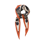 "Noir Floral" Silk Diamond Neckerchief