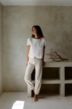 Organic Cotton Garment Dyed Crew Neck Top