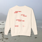 Certified Fog Snob | Adult Cotton Crewneck | Sometimes Sunny Often Foggy Always A Good Time