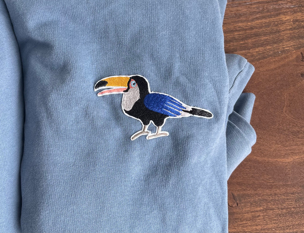Youth Patch Hooded Sweatshirt - Weathered Blue
