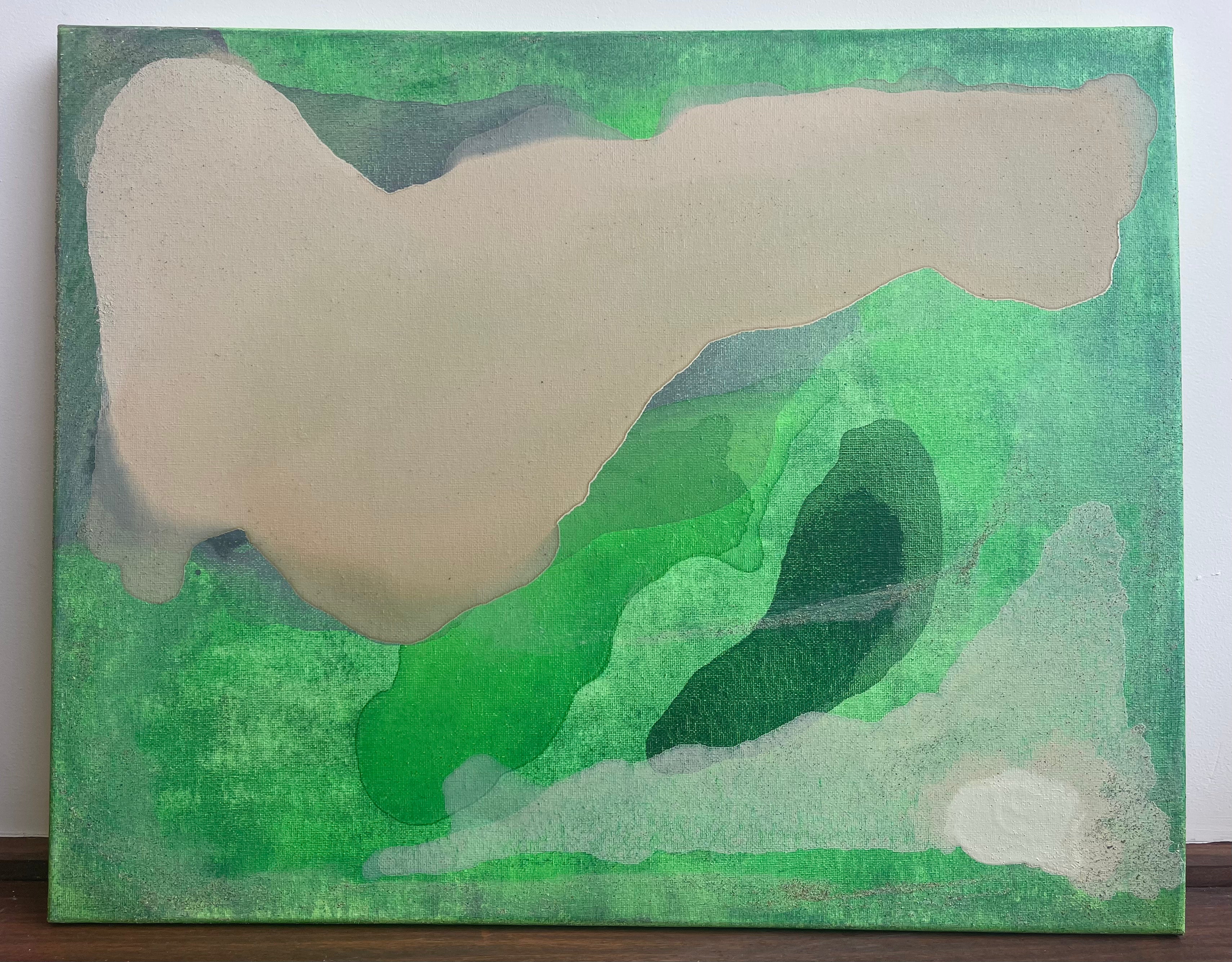 Artwork on Canvas "Neon Beach Tidepool" - 16"x20"