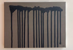 Artwork on Canvas "drip" - 9"x12"