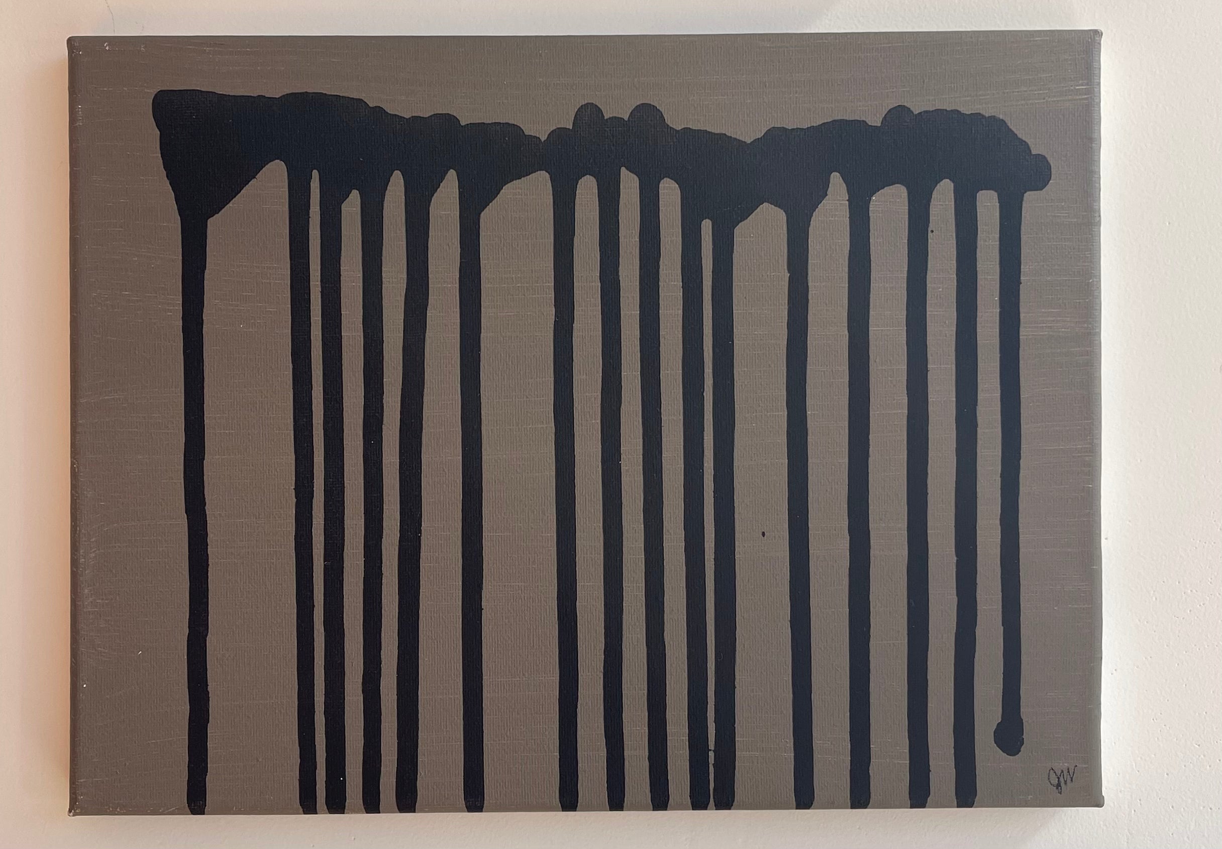 Artwork on Canvas "drip" - 9"x12"