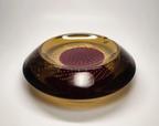 Vintage MCM amber Murano Ashtray