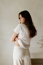 Organic Cotton Garment Dyed Crew Neck Top