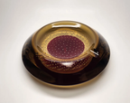 Vintage MCM amber Murano Ashtray