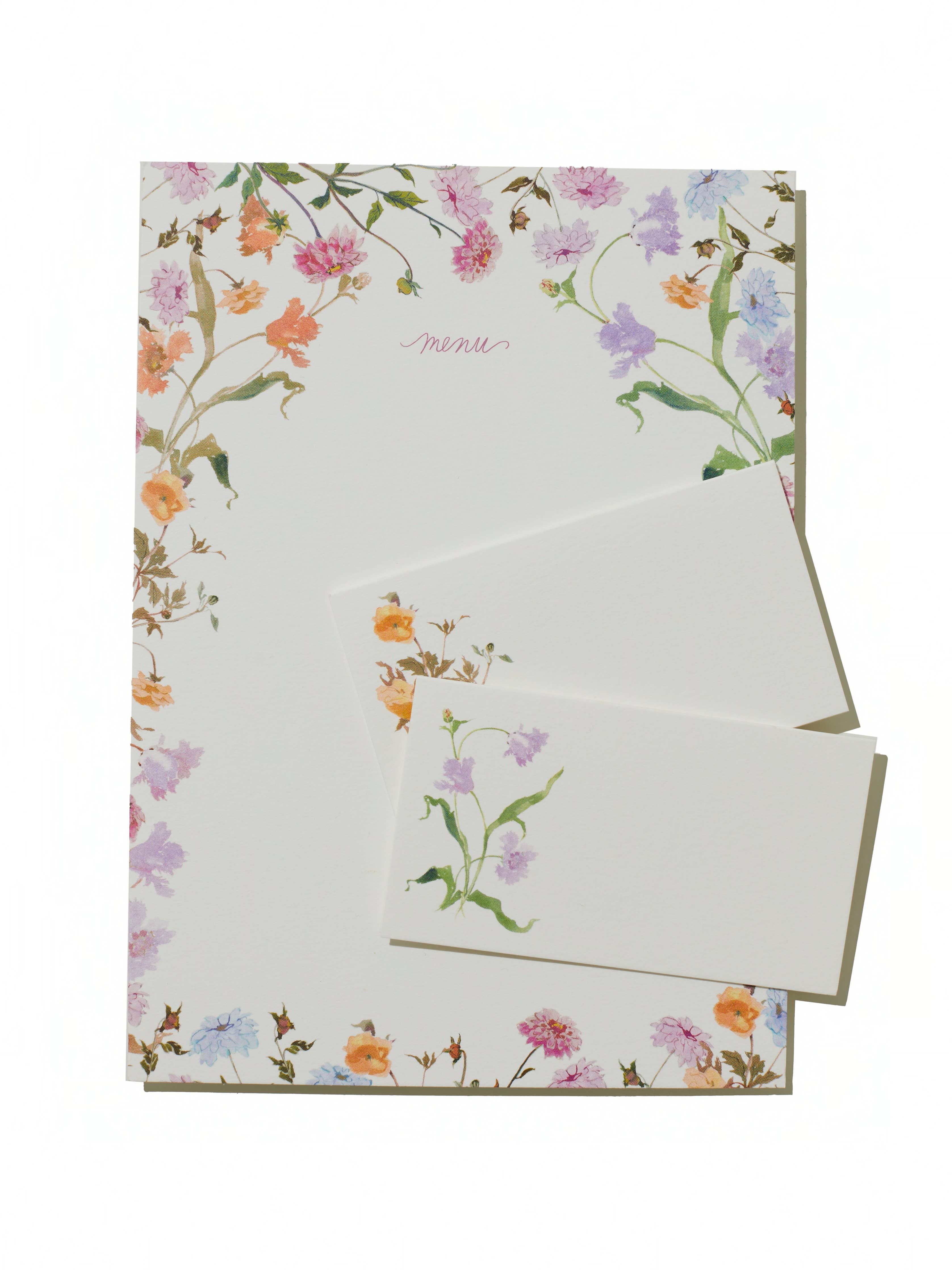 Menu & Placecard Set of 6