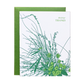 Grass Bouquet Thanks Card