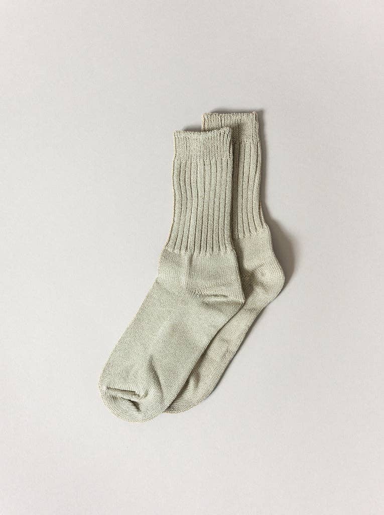 Sasawashi Ribbed Socks - Sand