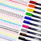 Fudenosuke Colors Calligraphy Brush Pens - 10-Pack