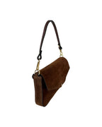 Trenta Bag in Chocolate Brown Suede