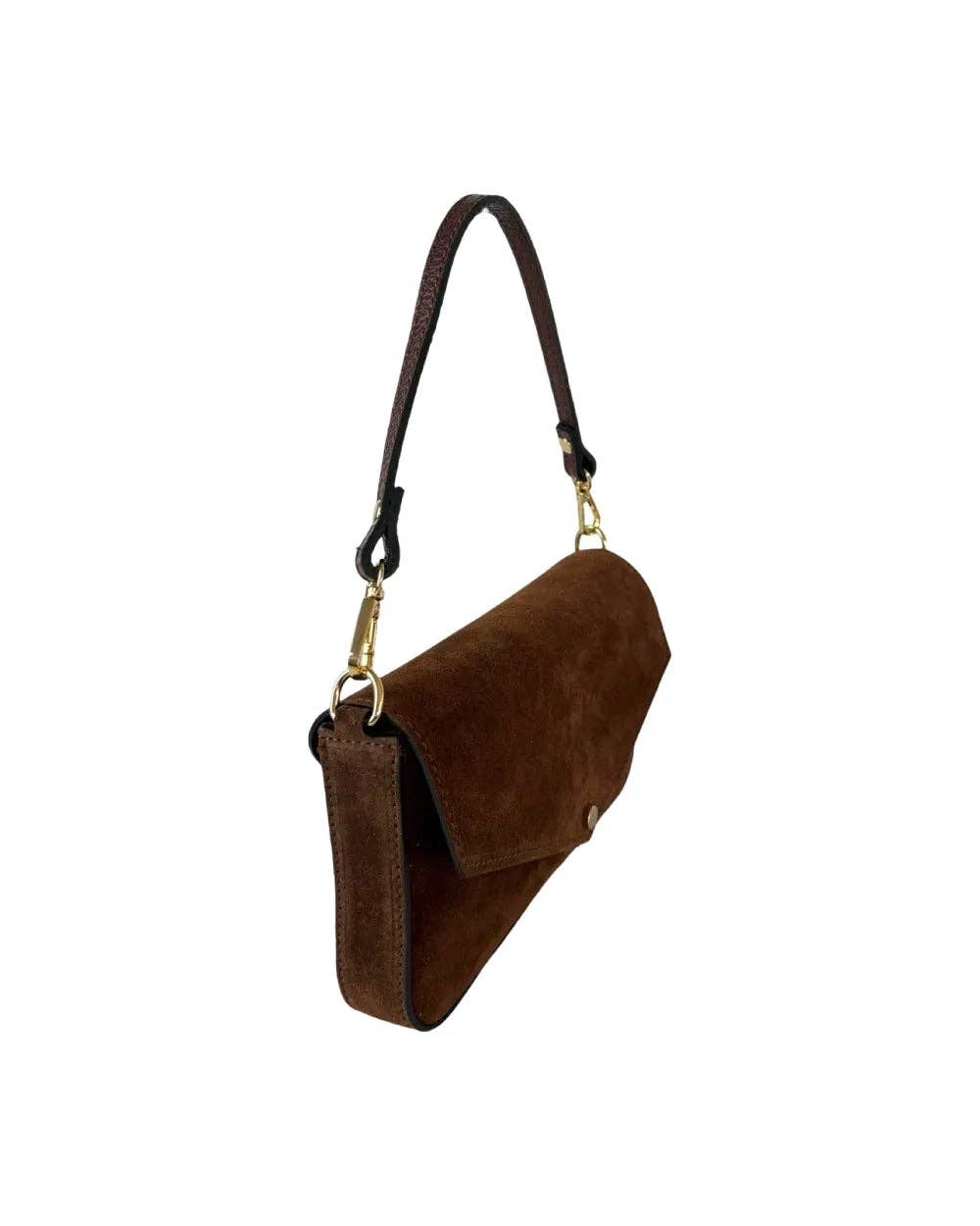 Trenta Bag in Chocolate Brown Suede