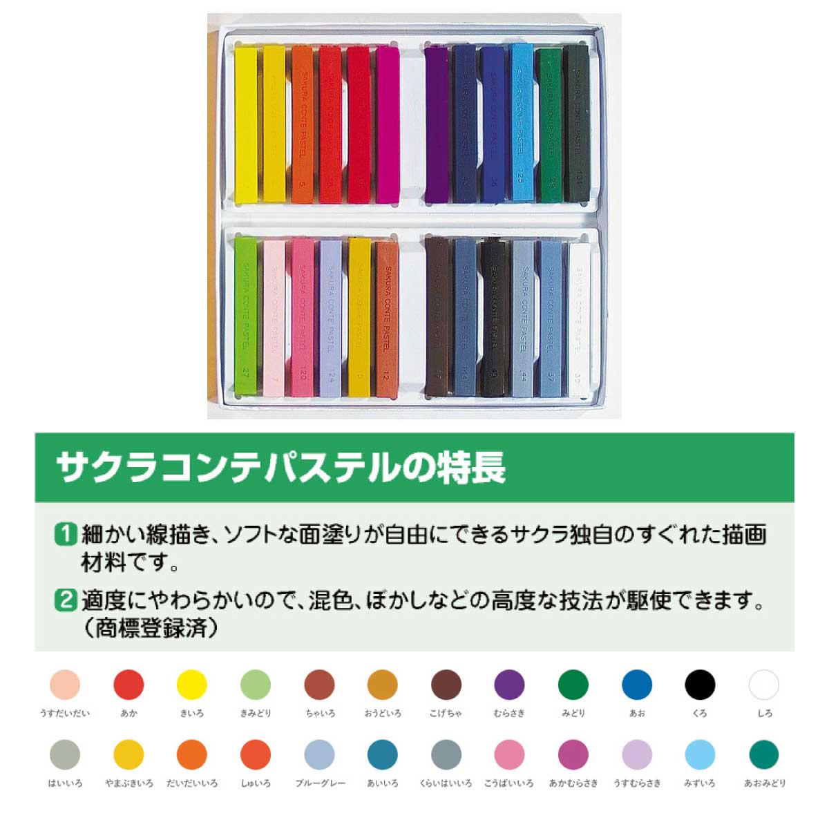 Cray-pas 24 piece Conte Pastel Set